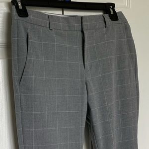Banana Republic Reegan Pants Size 4 Gray Windowpane